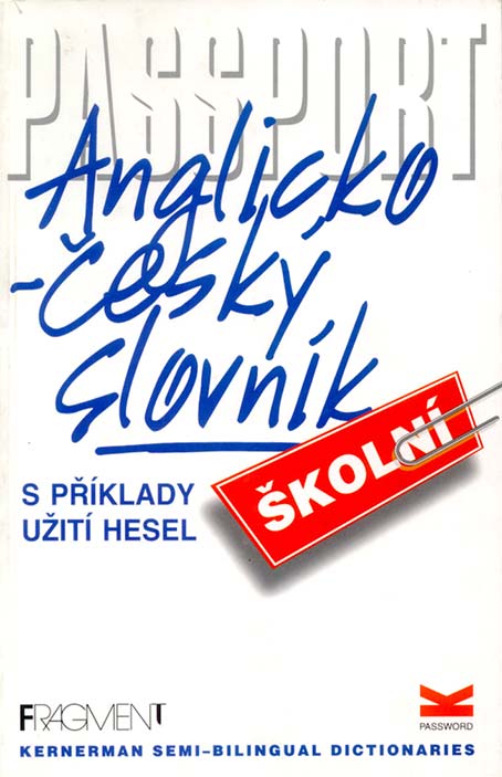 Anglicko-český slovník školní s příklady užití hesel